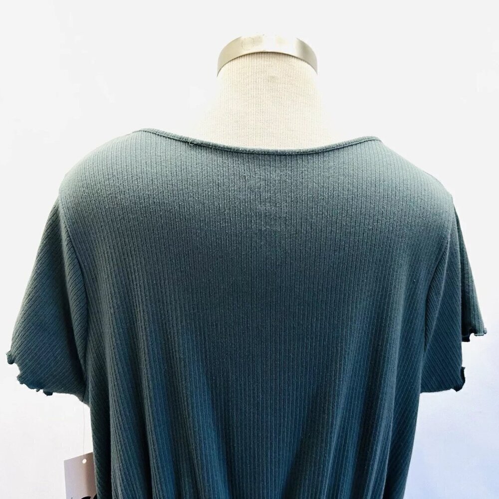 NWT SO GOOD FOR LIFE Juniors Short Sleeve V-Neck Green Romper Dress Size XXL - Picture 5 of 9